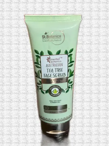 Face Scrub with Australian Tea Tree, Neem and Aloe Vera for Acne